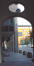 Alte Hauptpost mit Durchblick zum Anbau und zum roten Technischen Rathaus von Chemnitz