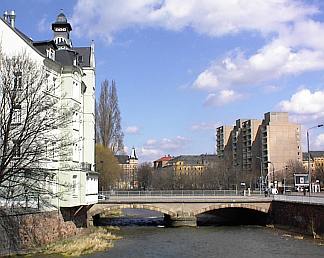 die Chemnitz an der Georgbrücke