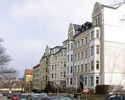 Mozartstraße - tolle Hausfassadenreihe im Jugendstil