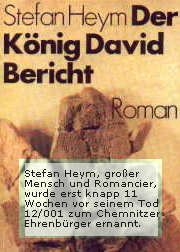 Stefan Heym - Der König David Bericht, Bucheinband. Homage an einen Chemnitzer